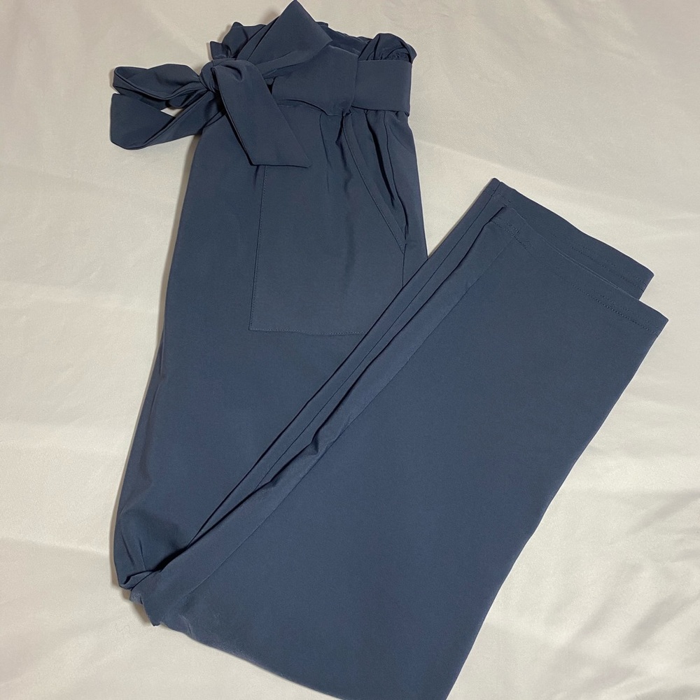 Blue tie dress pants
